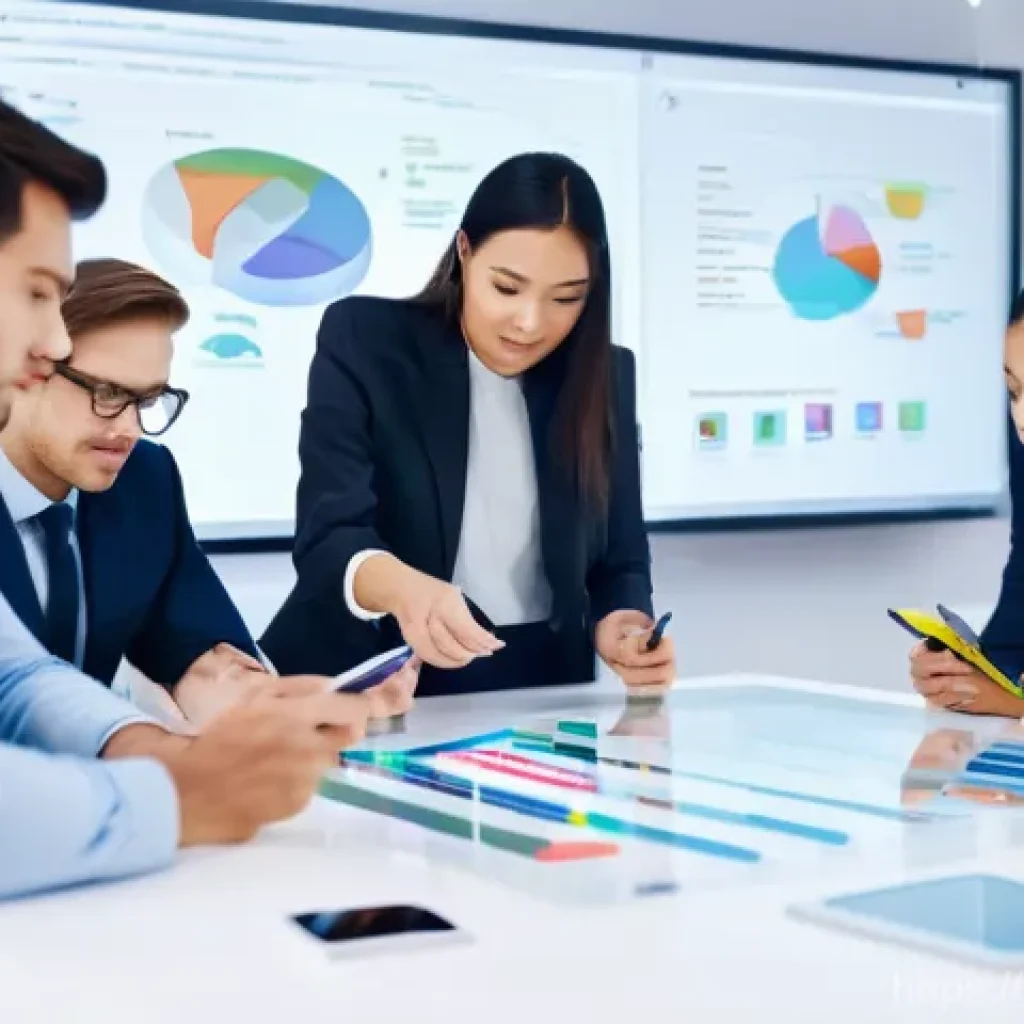 프로세스 최적화 - **Prompt:** A diverse group of five professionals (men and women of various ethnicities) are gathere...