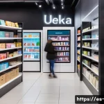 Home 19 경영학 사례 연구 - A modern Spanish retail store interior showcasing a seamless omnichannel shopping experience, with c...