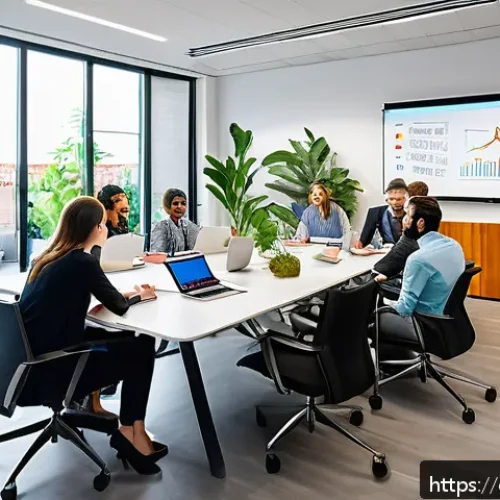 조직 내 동기 부여 - A modern office environment in a Spanish-speaking country, featuring diverse professionals engaged i...