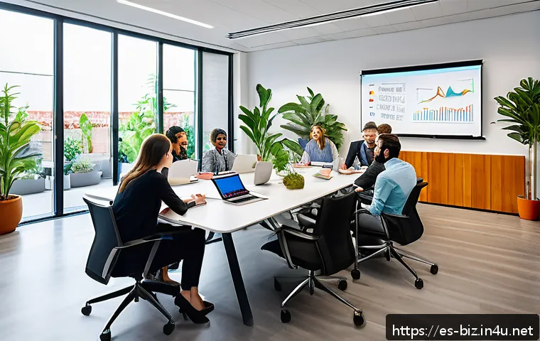 조직 내 동기 부여 - A modern office environment in a Spanish-speaking country, featuring diverse professionals engaged i...